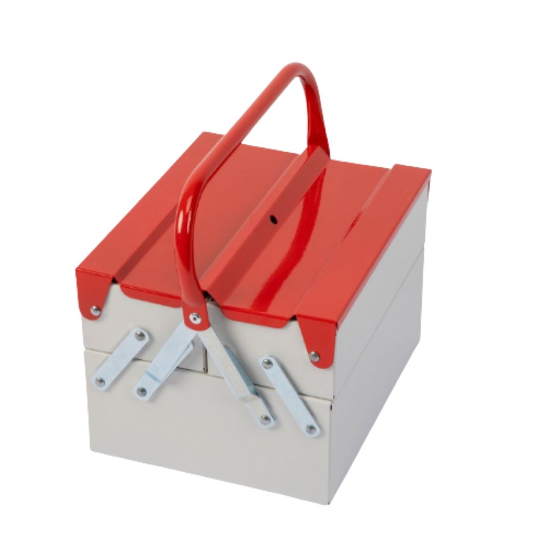Cassetta portautensili Atena – Grigio chiaro / Rosso – Metalplus