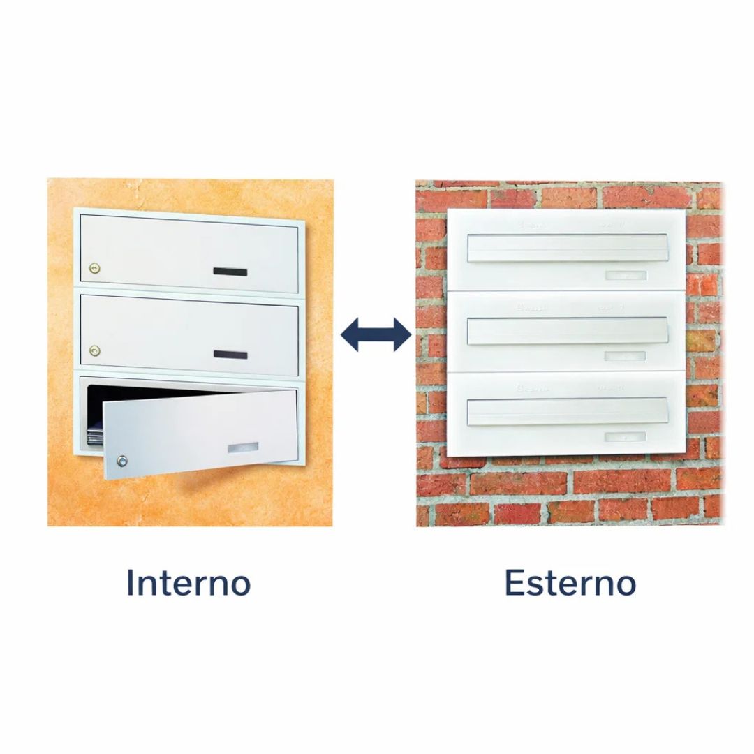 Cassetta postale Ostiense ritiro posteriore – installazione interno ed esterno