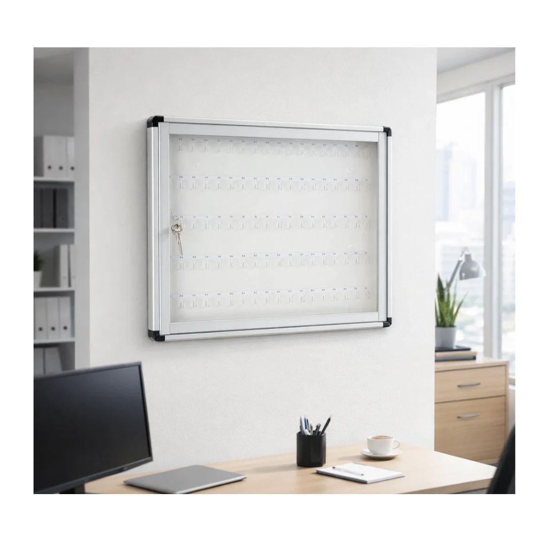 Bacheca portachiavi Gloria 90 ganci appesa al muro